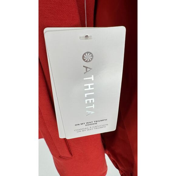 Athleta On My Way Triumph Hoodie Red Womens Plus Size 2X New Athleisure - Picture 8 of 11